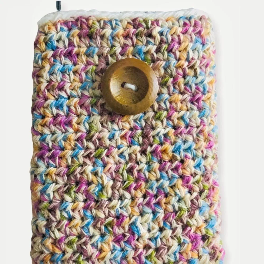 Boutique Hand Crafted Crochet iPhone Cover Multi Color Size iPhone 11 12 13